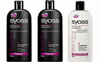 Syoss Smooth Relax Shampoo 2x + Conditioner 1x 3x500