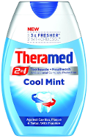 Theramed 2 In 1 Tandpasta & Mondwater, Cool Mint   75 Ml