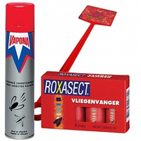 Vapona Spray Vliegend Insect + Roxasect Vliegenvanger + Vliegenmepper Set