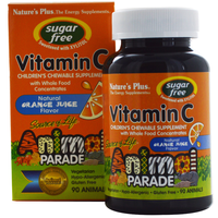 Vitamin C, Sugar Free, Natural Orange Juice Flavor (90 Animals)   Nature's Plus