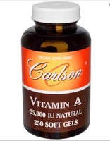 Vitamine A, 25.000 Ie (250 Soft Gels)   Carlson Labs