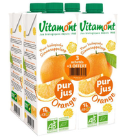Vitamont Pure Sinaasappel Sap 1000 Ml 3 + 1 Bio 3+1