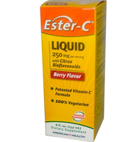 Vloeibare Ester C Met Citrus Bioflavonoïden En Bessensmaak (237 Ml)   American Health