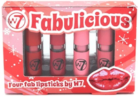 W7 Fabulicious Lipstick Set   4 Stuks