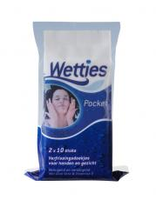 Wetties Verfrissingdoekjes Pocket 2x10 Stuks