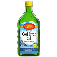 Wild Norwegian Cod Liver Oil  Natural Lemon (500 Ml)   Carlson Laboratories
