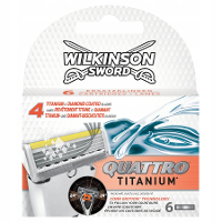 Wilkinson Navulmesjes Quattro Titanium Diamond   6 Stuks
