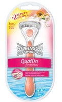 Wilkinson Quattro For Women   Apparaat + 3 Scheermesjes