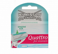 Wilkinson Quattro For Women Scheermesjes Aloë Sensitive (3 St.)