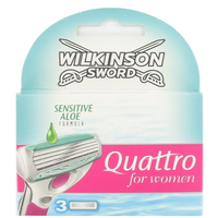 Wilkinson Scheermesjes Quattro For Women Sensitive 3 Stuks
