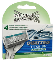 Wilkinson Sword Quattro Titanium Sensitive   4 Mesjes