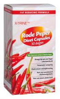 X Trine Afslankcapsules X Trine Supplement Rode Peper Dieet 30 Capsules