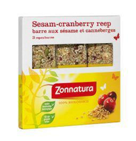 Zonnatura Sesam Cranberry Reep 3pak 3x25g