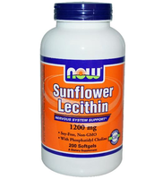 Zonnebloem Lecithine, 1200 Mg (200 Gelcapsules)   Now Foods