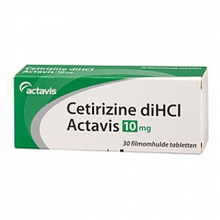 Actavis Cetirizine 10mg 30tabl