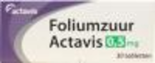 Actavis Foliumzuur 0.5 Mg 30tab