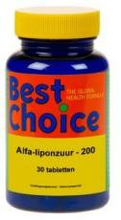 Best Choice Voedingssupplementen Alfa Liponzuur 30 Tabletten