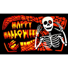 Body And Beauty Shop Polyester Vlag Happy Halloween