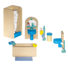 Goki Speelgoed Moderne Badkamer Meubeltjes Voor Een Poppenhuis