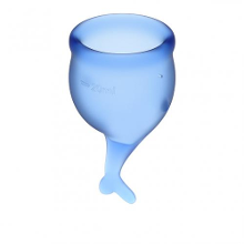Satisfyer Menstruatie Cup Feel Secure Set   Blauw 2stuks