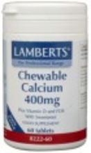 Lamberts Calcium 400mg+vitamine D+ Fos Kauwtabletten 60st