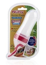 Nuby Knijplepel Baby Fles   6 M+