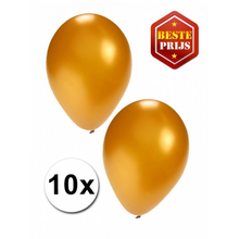 Shoppartners Gouden Decoratie Ballonnen 10 Stuks