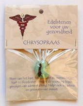 Steengoed Hanger Gezondheidssteen Chrysopraas 1kaart
