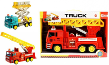 Toi Toys Constructie/brandweer Truck Deluxe Speelgoed 2 Stuks