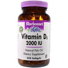 Vitamin D3 2.000 Iu (250 Softgels)   Bluebonnet Nutrition